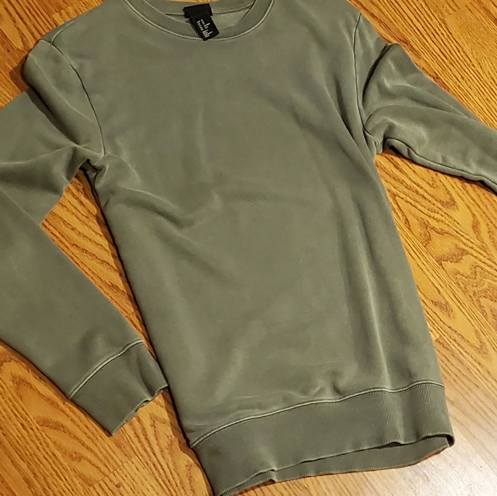 H&M LONGLINE SLIM-FIT SWEATSHIRT - XS - EUC